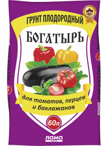 Лама Торф Богатырь д/томатов,перца и баклажанов 60л (1/5)