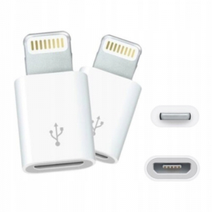 Переходник PERFEO для IPhone,Micro USB розетка -8 PIN(Lightning),серый