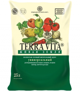 Почвогрунт Живая земля универс. 25 л TERRA VITA (ФАРТ)/60