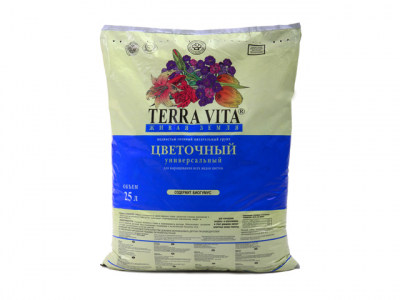 Почвогрунт Живая земля ЦВЕТОЧНАЯ 25 л TERRA VITA (ФАРТ)/60