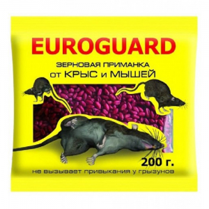 Зерно EUROGUARD от крыс и мышей 200гр (40 шт) пр-во Италия Дефанс Трейд